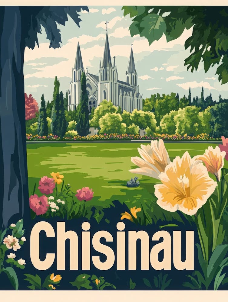 Aihrgdesign A Classic 1960s Travel Poster For Chisinau
