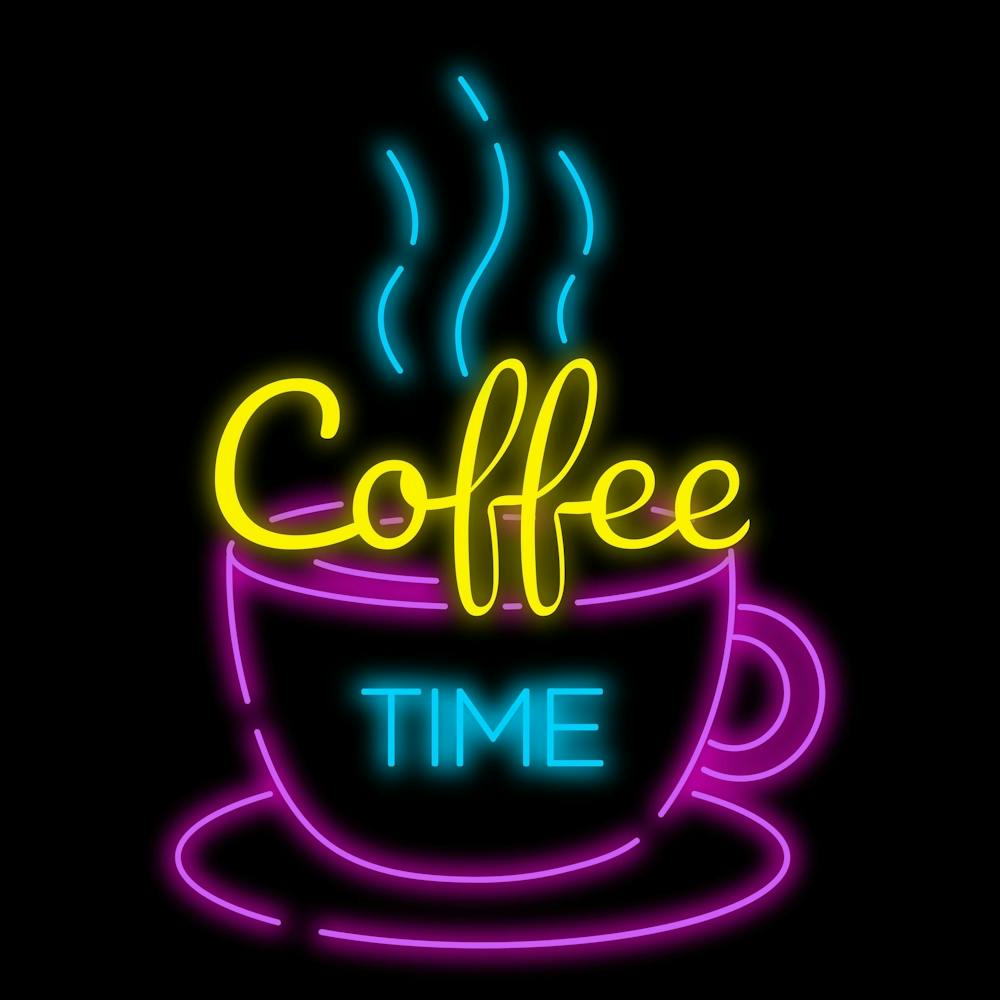 Neon Coffee Time