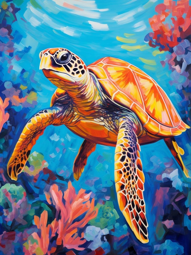 Sea Turtle Swimming 13