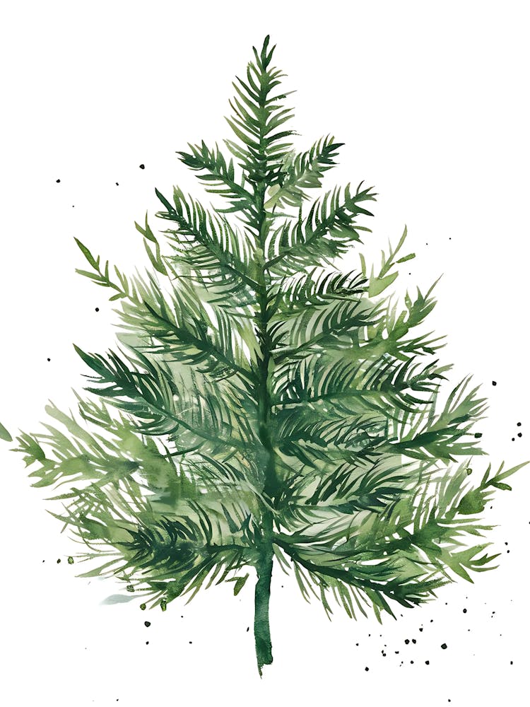 Watercolor Christmas Tree