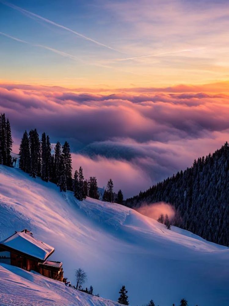 Kranjska Gora, Slovenia Sunrise Skiing Poster