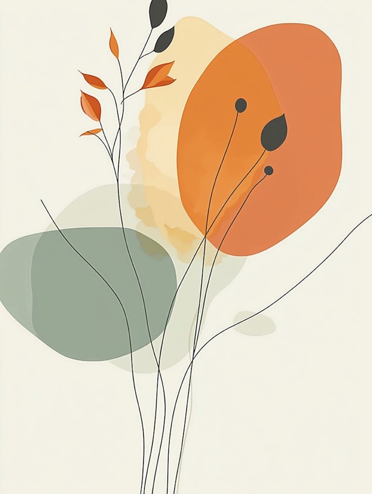 Abstract Floral Canvas Print 1