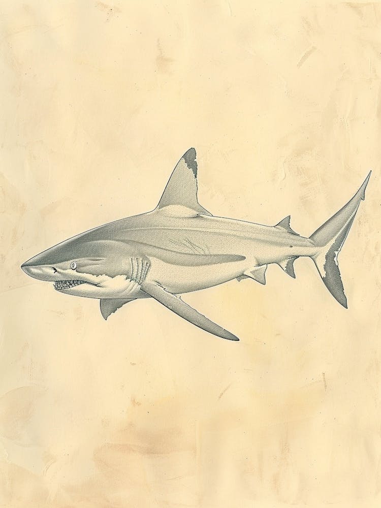 Blauhai Vintage-Illustration 2