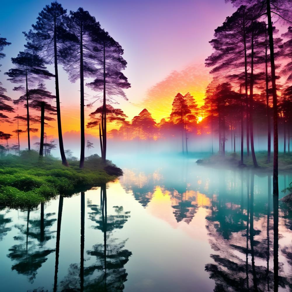 Sunrise In The Forest 2