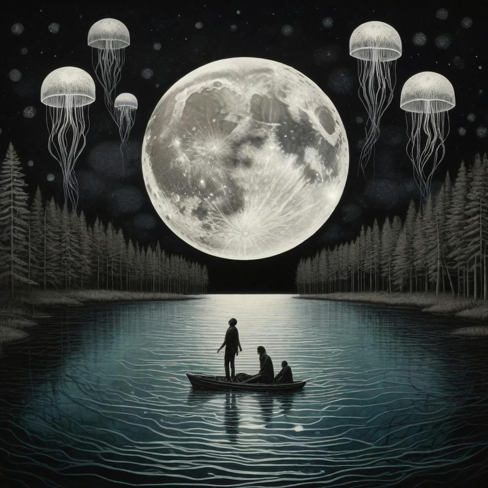 Moon And Jellyfish