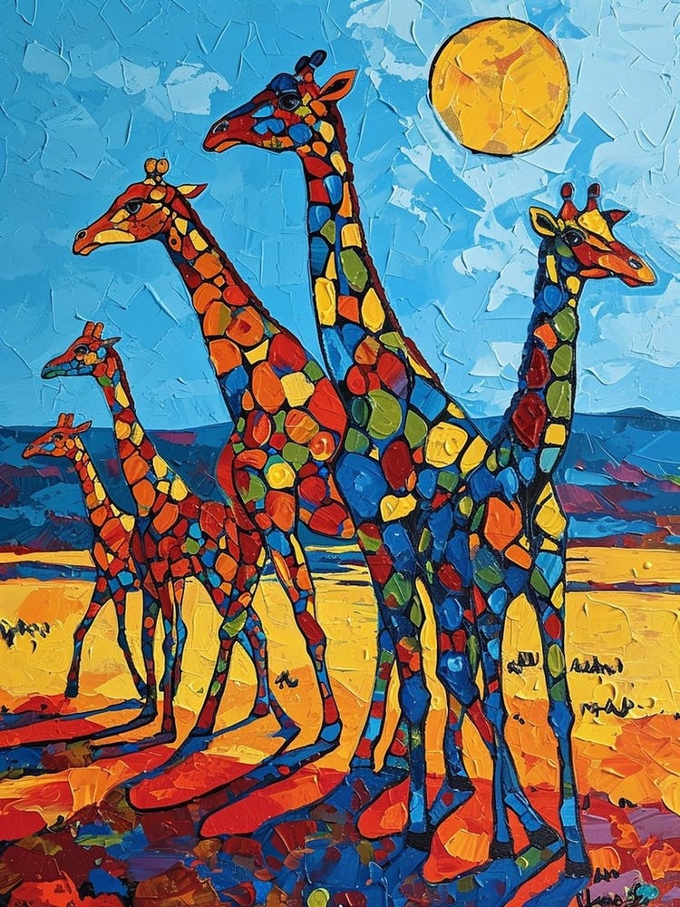 Abstract Geometric Giraffes 3