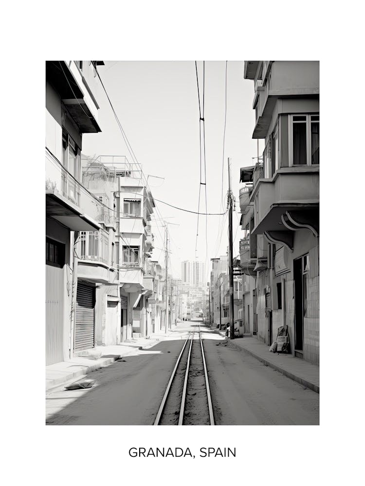 Poster Of Izmir, Turkey, Photography In Black And White 1