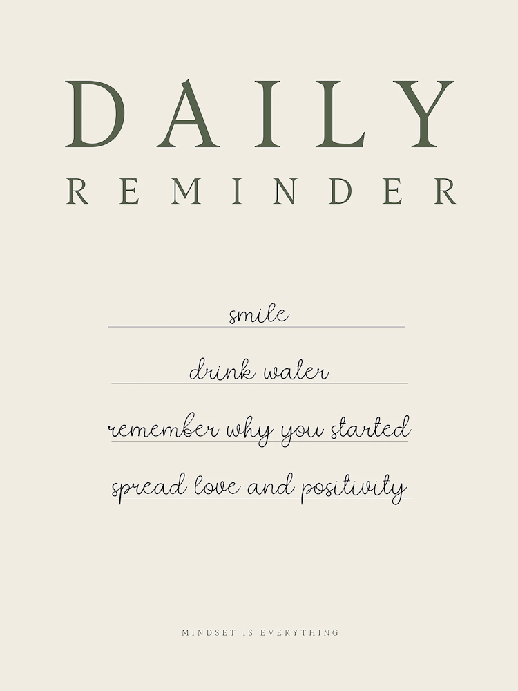 Daily Reminder Tick to do list