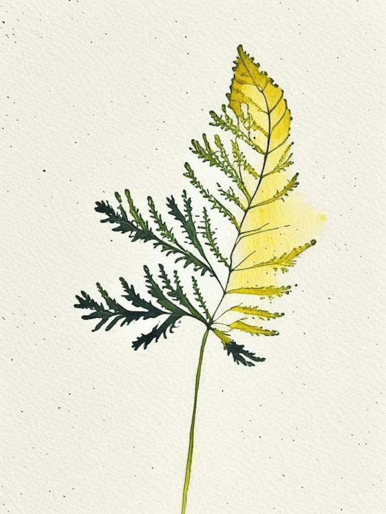 Tansy Leaf Minimalist Watercolour 2
