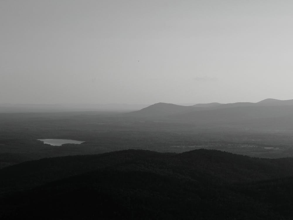 Black And White Mountain View