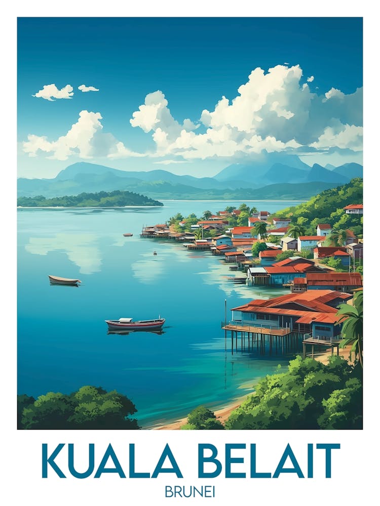 Affiche de voyage Kuala Belait