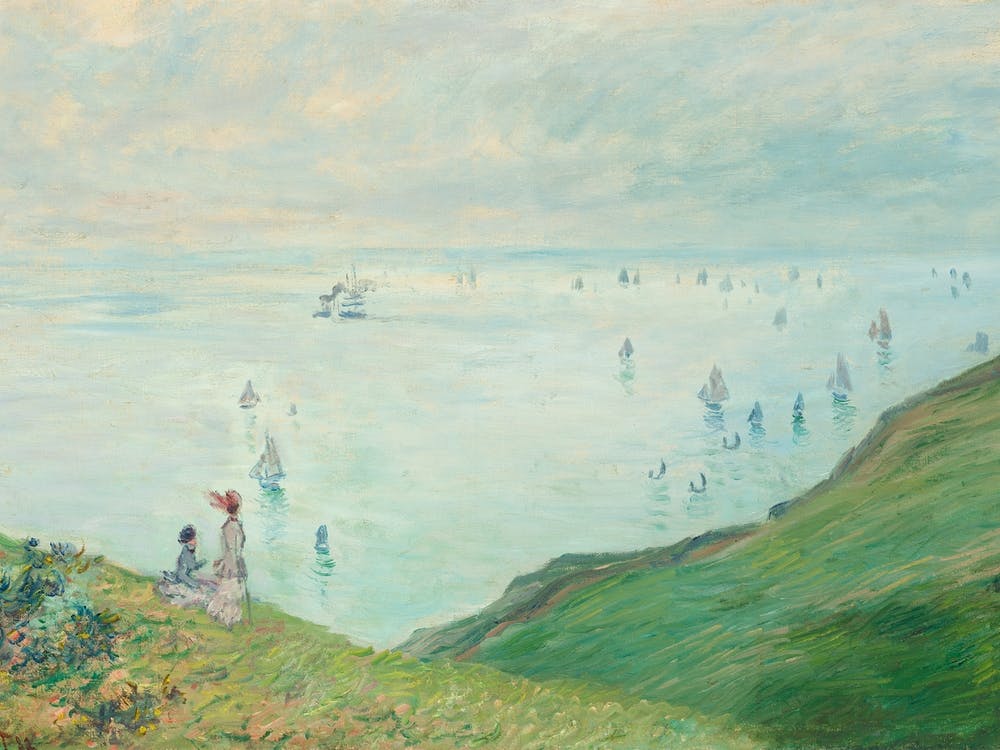 Cliffs At Pourville, Claude Monet