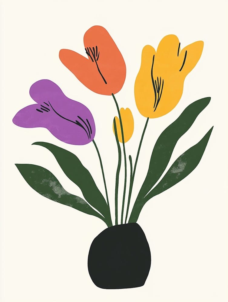Tulips In A Vase 1