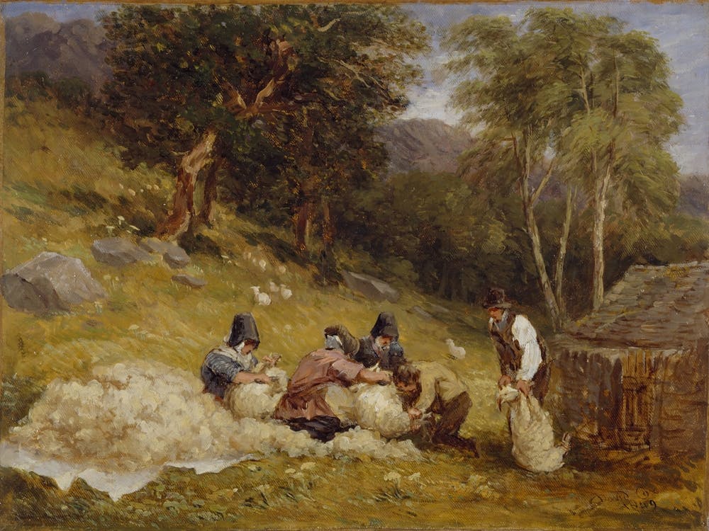 Sheep Shearing (1849), David Cox
