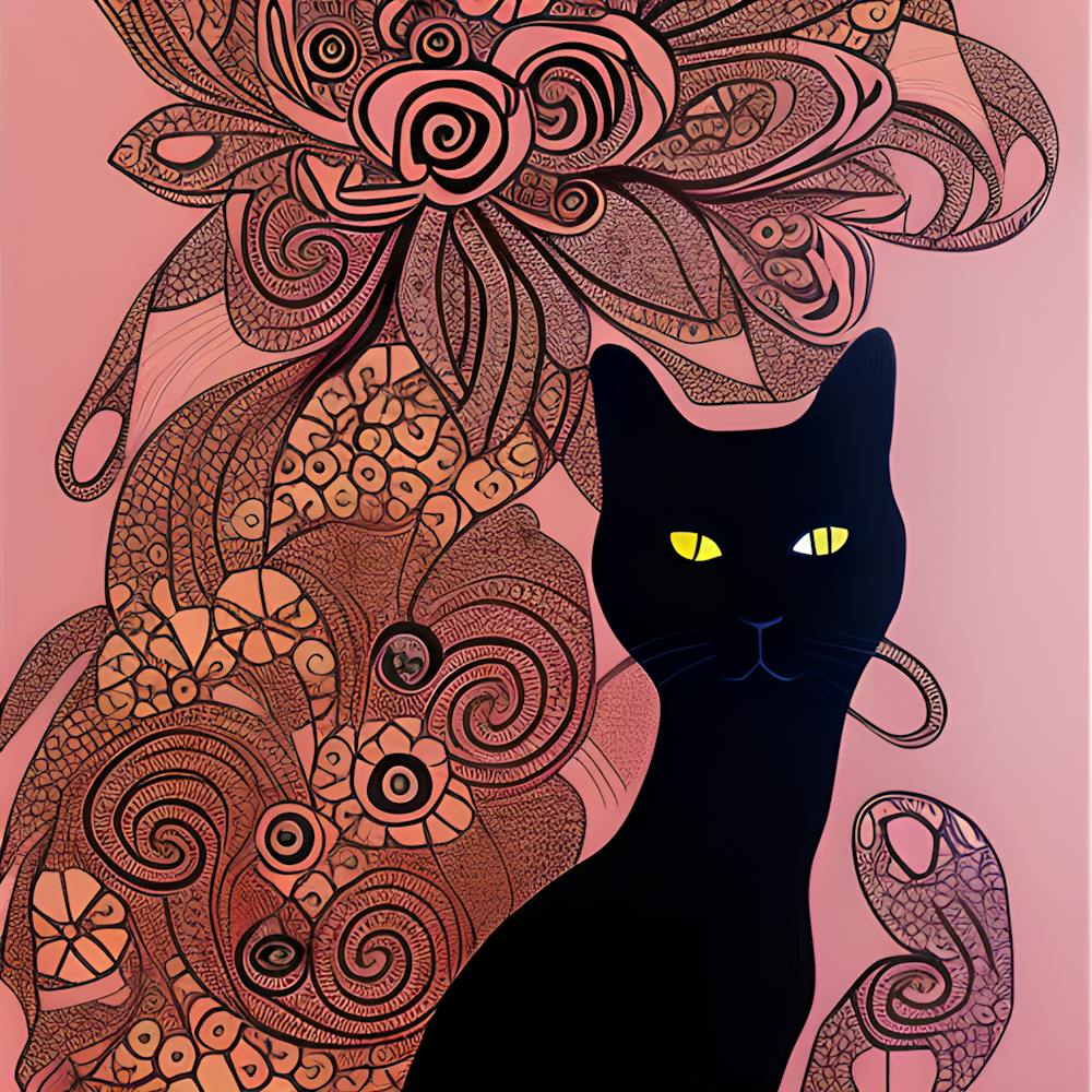Hübsche schwarze Katze