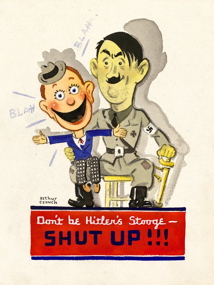 Don'T Be A Hitler Stamp Shut Up