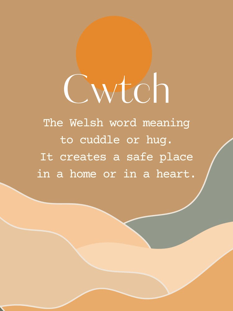 Welsh Cwtch Orange Sunset