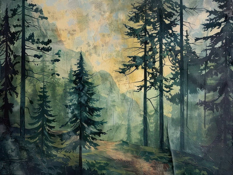 Retro Wooded Pines 6