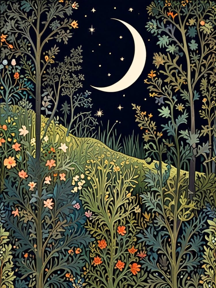William Morris Moonlight In The Forest 116