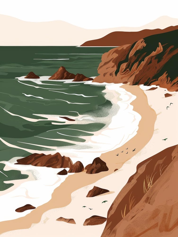 Beach Landscape Illustration