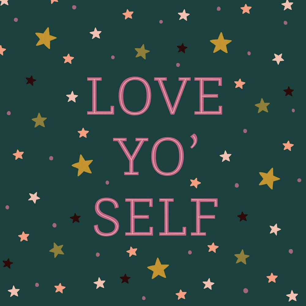 Love Yo Self Lettering Quote