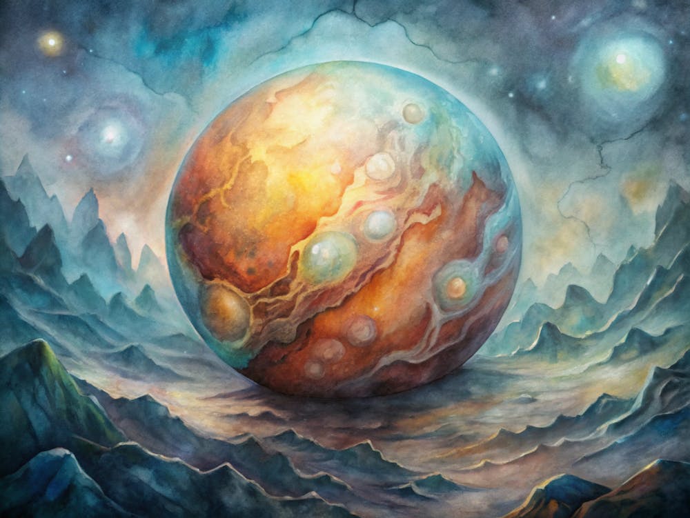 A Design Of An Exoplanet With Glowing Alien Like T