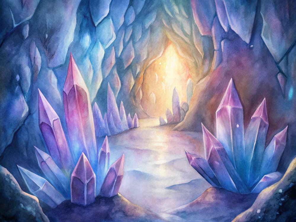 A Glowing Image Of Crystals Forming In Deep Caves (1)