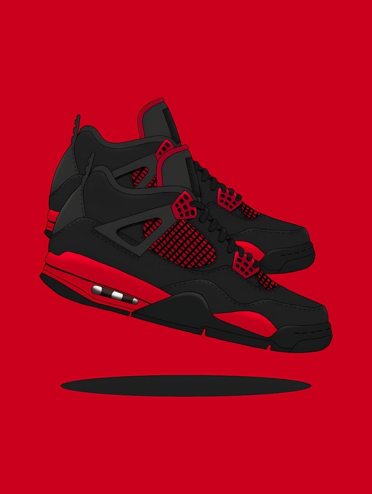 Air Jordan 4 Retro - Jordan 4 Bred Black Red - Air Jordan 4 Retro Bred