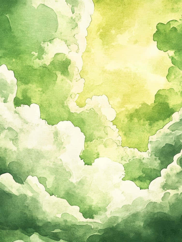 Watercolor Of Clouds 1
