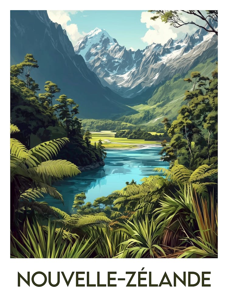 Affiche de voyage Nouvelle Zélande 2