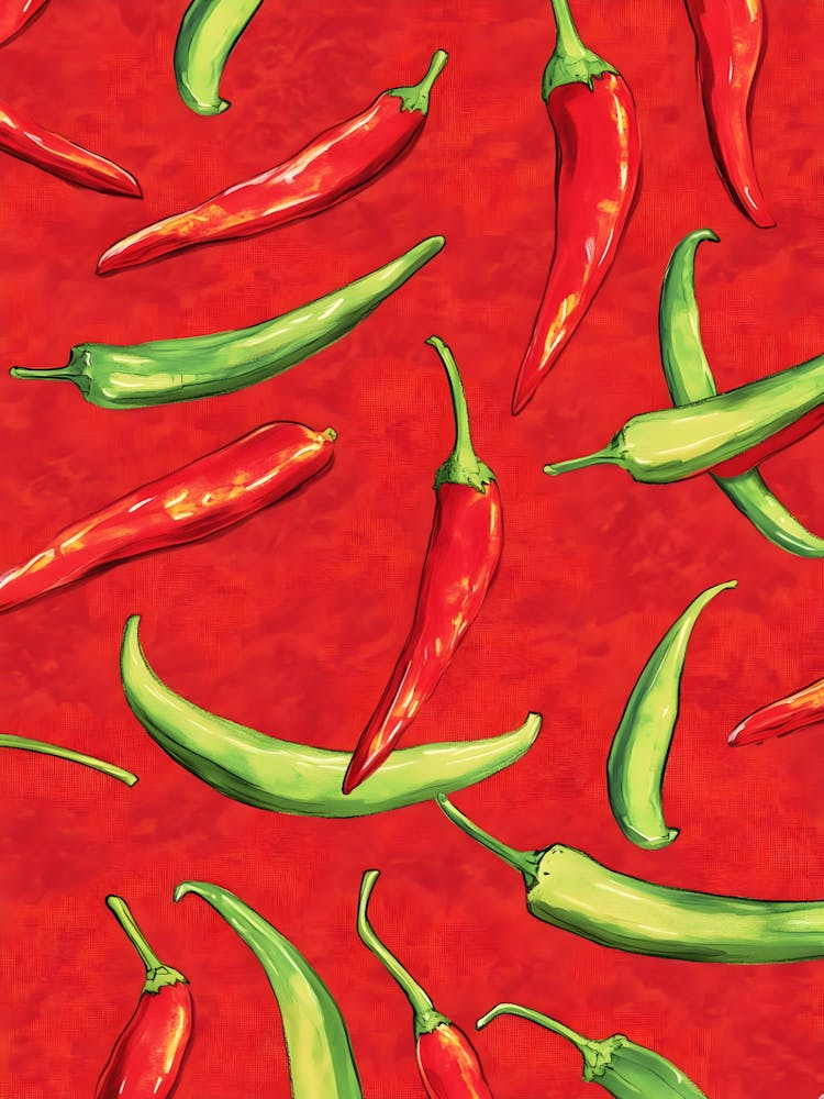 Chili Peppers Red