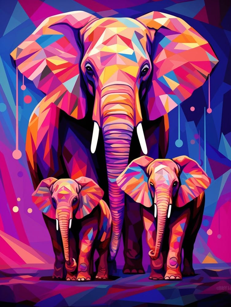 Abstract Geometric Animals 7