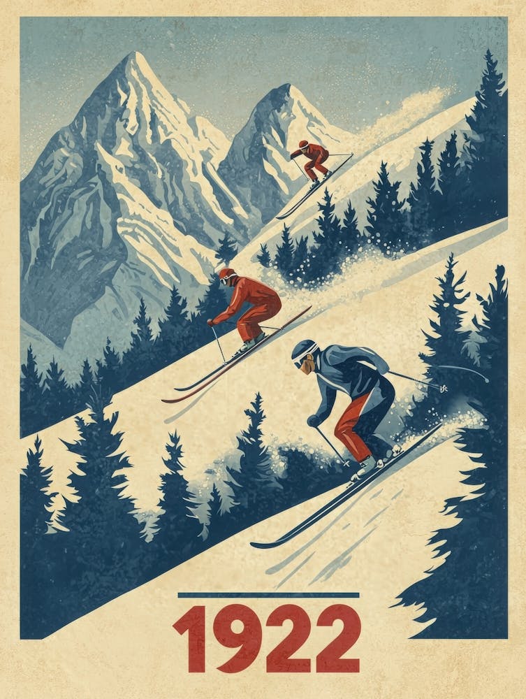 Aihrgdesign A Vintage Sports Poster Inspired By Winter Games 1