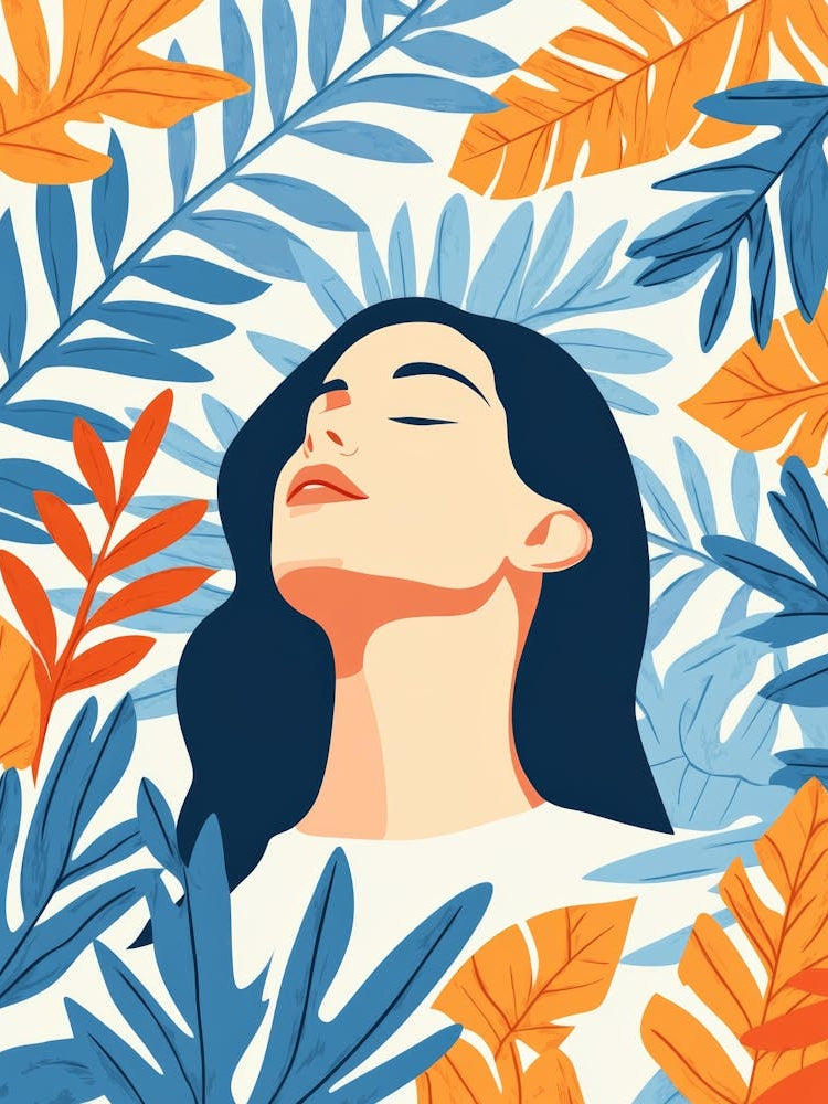 Woman With Leaves 11