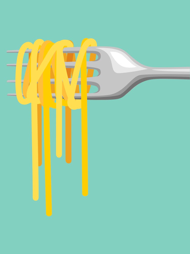 Fork With Spaghetti