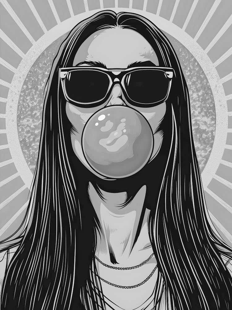 Girl Blowing Bubbles