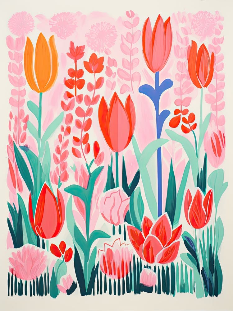 Keunkenhof Gardens Abstract Riso Style 3