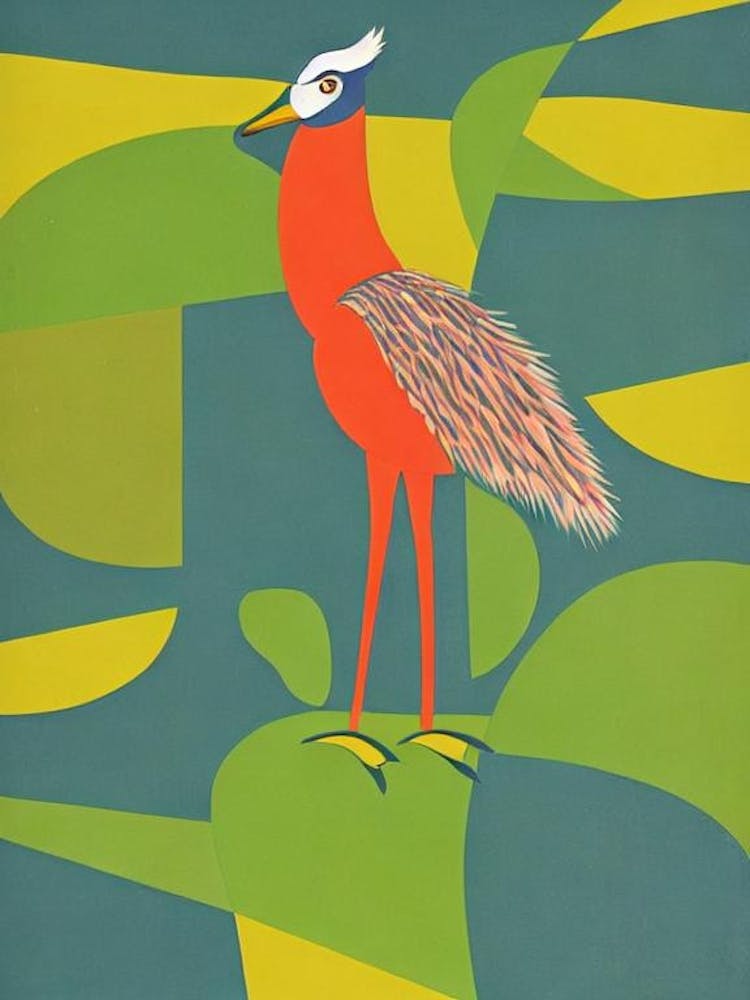 Emu Midcentury Illustration Bird