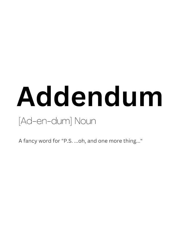 Addendum Definition Meaning 1