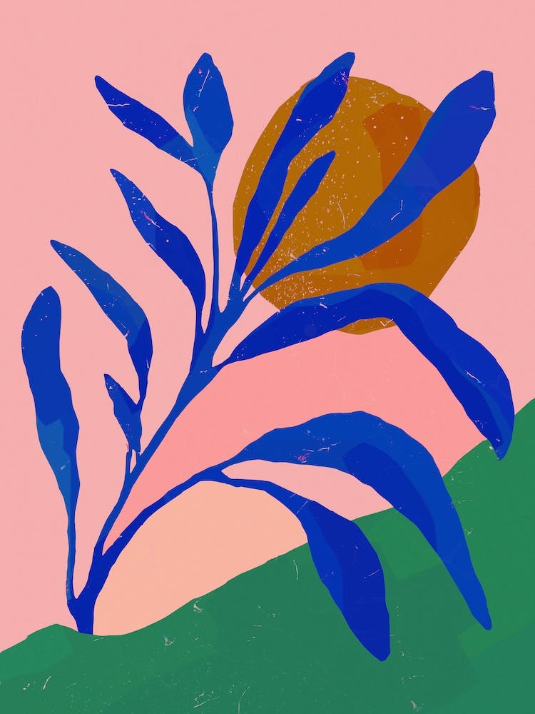 Blue Plant In Spring