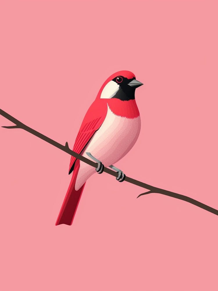 Minimalist Finch 1 Illustration