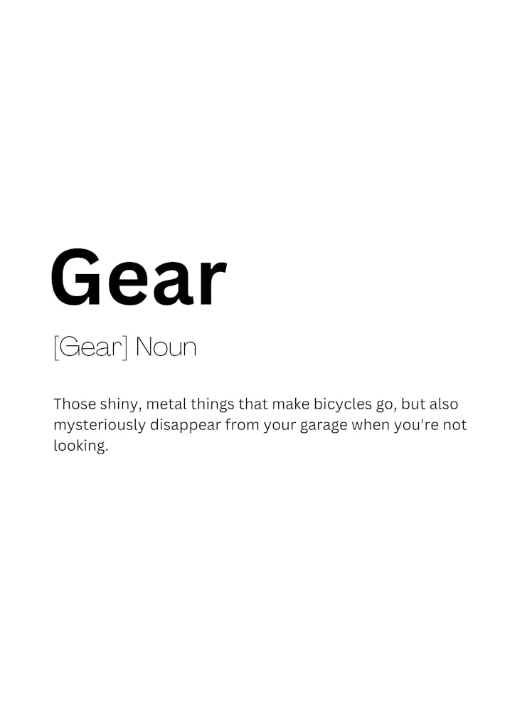 Gear Definition Meaning Art Print by Kaigozen – Fy!