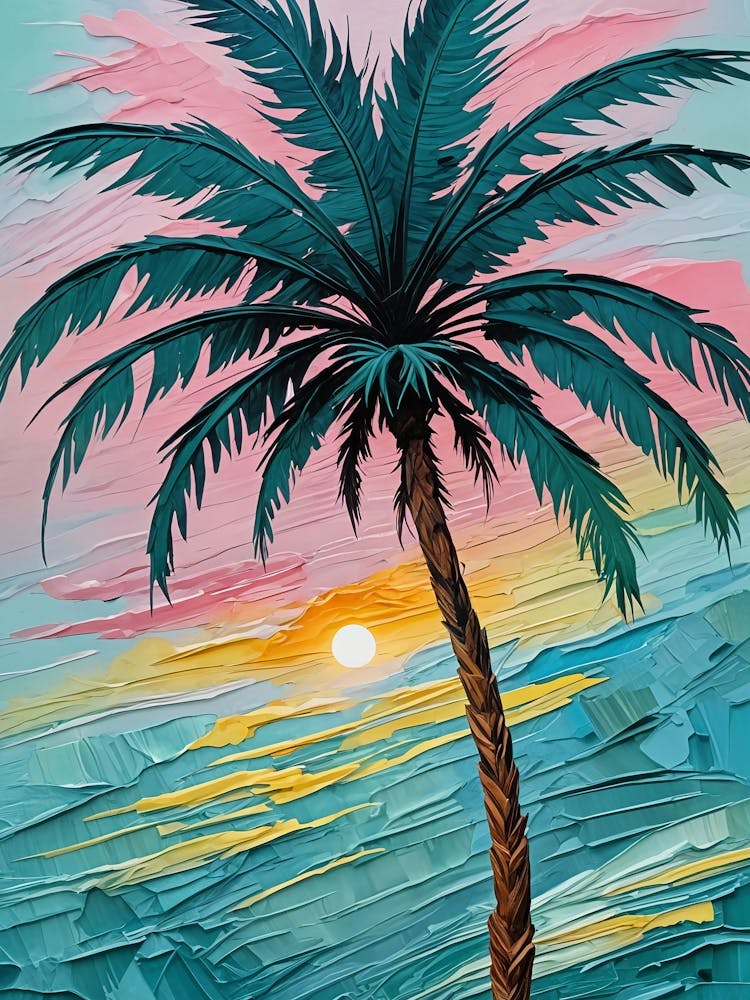 Sunset Palm Tree no3