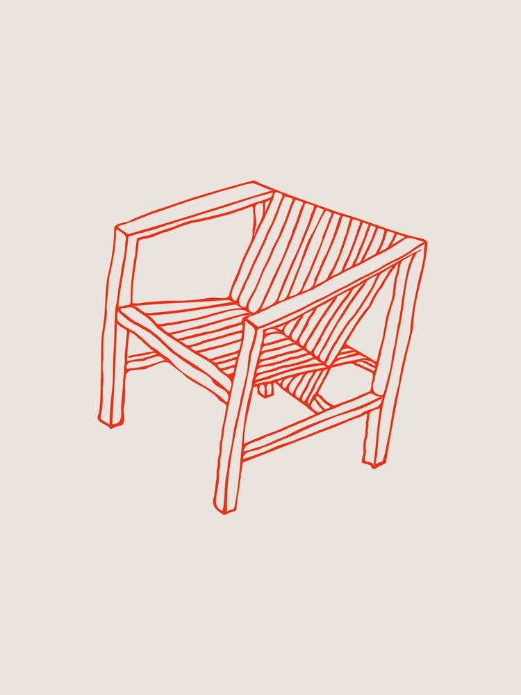 Chair Poster Red