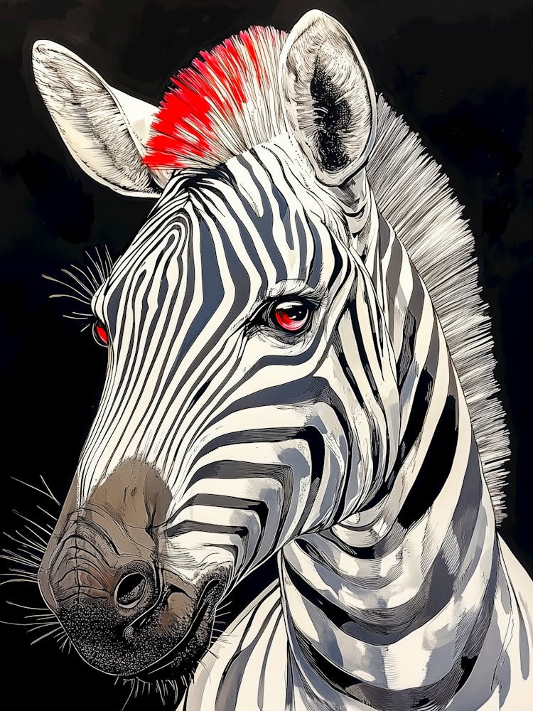 Zebra animal art