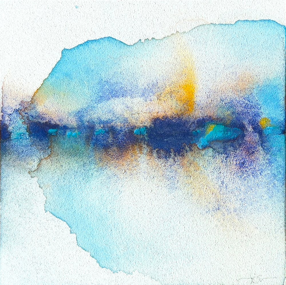 Far Away, Watercolor on Aqua Board 