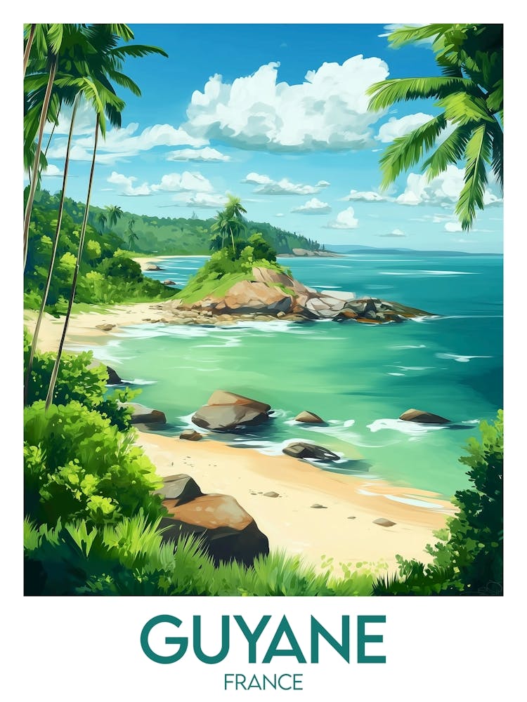 Affiche de voyage Guyane 1