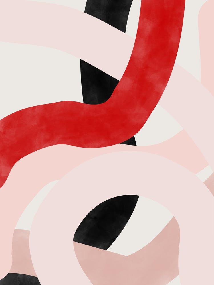 Pink and Red Brush Strokes