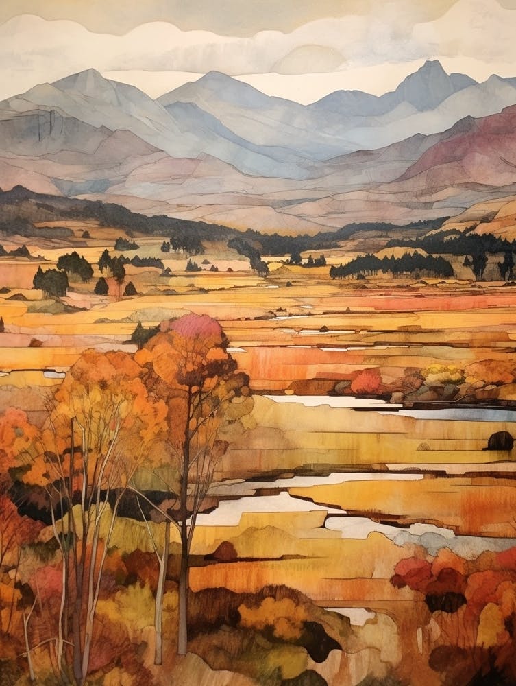 Autumn National Park Painting Rocky Mountain National Park Colorado Usa 6