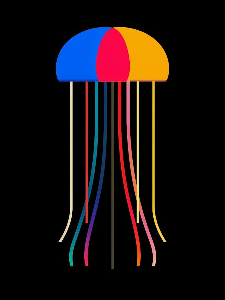 Jellyfish Abstract Pop Art 4